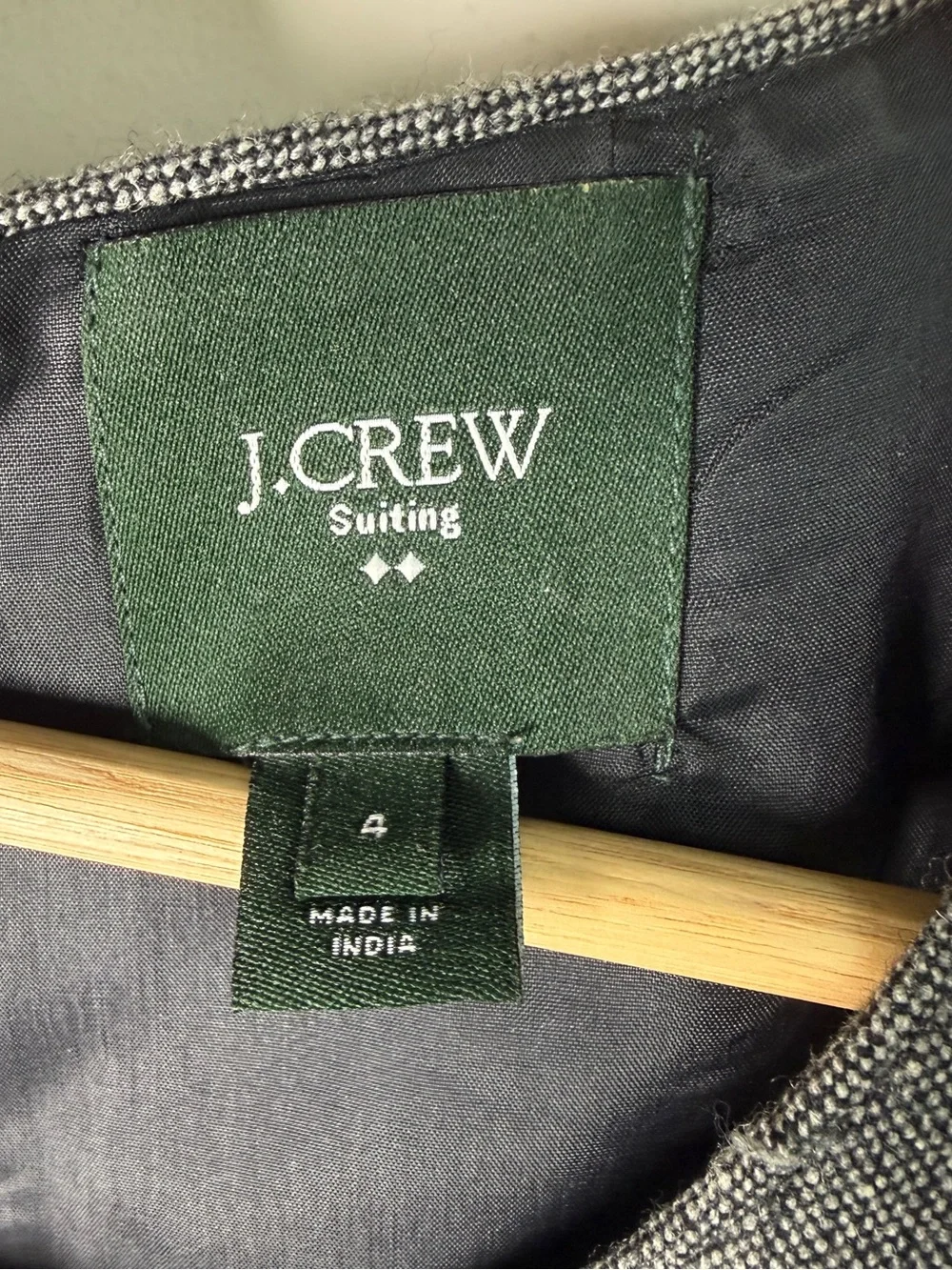 J.Crew Suiting Tweed Sheath Dress Gray Cap Sleeve Career Workwear Sz 4